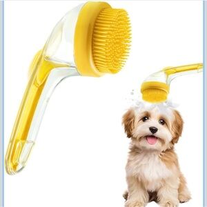 Blue and Yellow Dog Brush